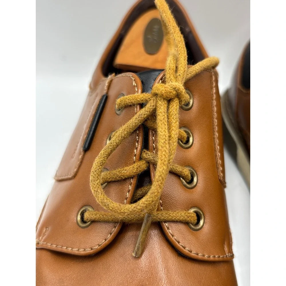 Bruno Marc Men's Brown Leather Lace-Up Casual Derby Shoes Size 10